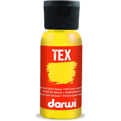 Peinture pour tissus - Jaune foncé - Opaque - Peinture à l'eau - Tex - Darwi - 50ml