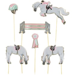 6 Cake Toppers - Cheval d'Amour