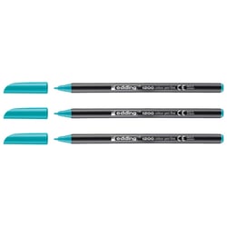 Lot de 3 feutres de coloriage pointe fine - EDDING - Turquoise - 1 mm