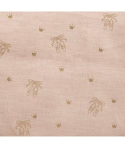 Tissu coton biologique KATIA ballerines or de 150 cm de largeur 00 Rose vendu par 50 cm