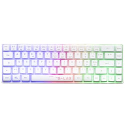 Clavier gaming - THE G-LAB Keyz Hydrogen WL - Blanc - Filaire/Sans fil - Rétroéclairage arc-en-ciel