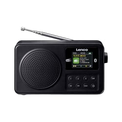 Lenco Radio DAB+/FM Portable avec Bluetooth et Antenne Télescopique Noir