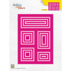 Gabarit de découpe pour machine Nellie's Choice - Rectangle - 30 pièces