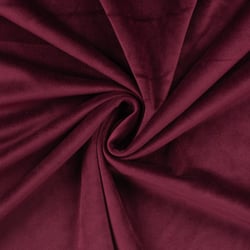 Tissu Velours ras d'habillement uni Bordeaux