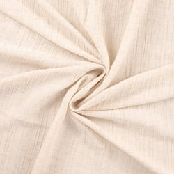 Tissu Polyviscose stretch Romi rayures texturées sur fond Champagne