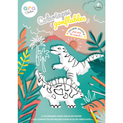Coloriages gonflables - 2 Dinos à colorier - ARA CREATIVE