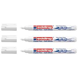 Lot de 3 feutres de coloriage - EDDING - Pointe ronde 1-3 mm - Blanc