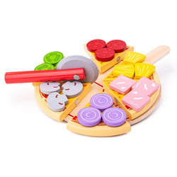 Découper la pizza - Jouets en bois - Bigjigs Toys