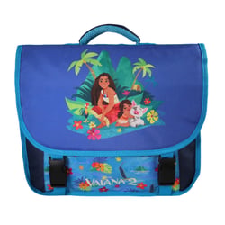 Cartable Vaiana 38 cm bleu 2 compartiments école primaire – bagtrotter