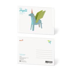 CARTE POSTALE PEGASE BLEU
