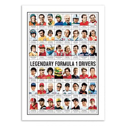 Affiche 30x40 cm - Legendary Formula 1 Drivers - Olivier Bourdereau
