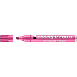 Lot de 10 marqueurs permanents EDDING 2200 C - Pointe biseautée 1-5 mm - Rose