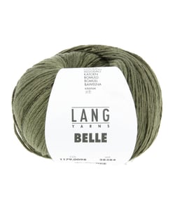 Pelote de Coton à tricoter et crocheter BELLE - Lang Yarns 98 Vert