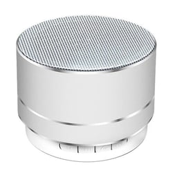 Enceinte Bluetooth Mini A10 Métal Son Puissant USB 3W Autonomie 10m Argent YONIS