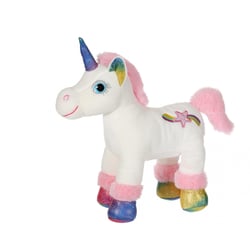 Licorne Lica Bella Sparkle sonore blanche et rose 30 cm Peluche et Doudou Jeux d eveil Cultura