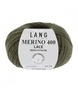 Pelote de Laine à tricoter MERINO 400 LACE - 25GR - Lang Yarns 98 Vert