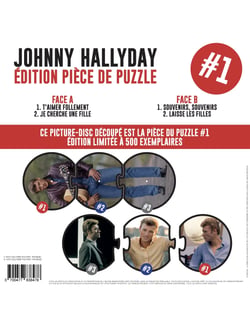 Vinyle musique Culture Factory - Johnny Hallyday Pièce de Puzzle 1 - Référence 783847 - Multicolore