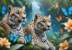 Puzzle 1000 pièces - Les Deux Léopards - Alipson Puzzle