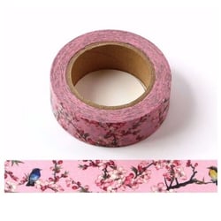 Washi masking Tape ruban adhésif scrapbooking décoration 1,5 x 9 m OISEAU SUR BRANCHE