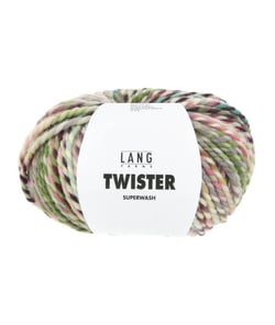 Pelote Twister 100g — Laine Vierge Chunky — Lang Yarns 03 Turquoise/vert/aubergine