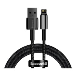 Baseus Câble de Charge et Transfert USB-Lightning Tungsten Gold 2,4A 1m Noir