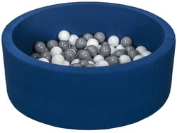 Piscine à balles Aire de jeu + 150 balles bleu marine blanc,gris - Velinda