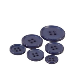 Bouton rond 4 trous classique bleu marine