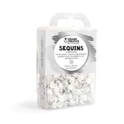 SEQUIN INCURVE  BLANC MAT L010