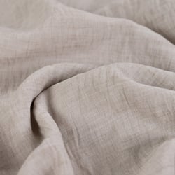 Tissu aspect Lin uni Grège