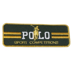 Lot de 3 écussons thermocollants polo sport vert 3cm x 7cm