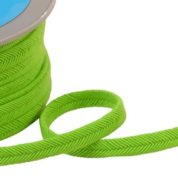 Double cordon fils 10mm vert anis au mètre