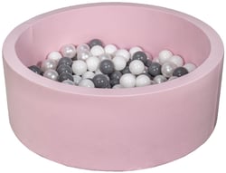 Piscine à balles Aire de jeu + 150 balles rose blanc, perle, gris - Velinda