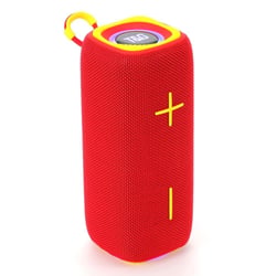 Enceinte Bluetooth Portable 3D Stéréo Subwoofer LED Multicolore Anti-Poussière Autonomie 3h Rouge YONIS