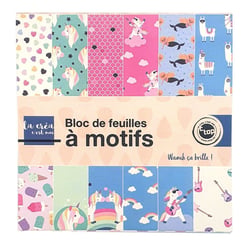 MégaCréa DIY - Carnet papier origami 15,2 cm Kawai 24 feuilles avec foil