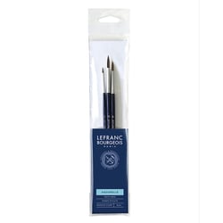 3 pinceaux - Ronds - Aquarelle - Petit-gris - Poils naturels - n°2/6/10 - Lefranc Bourgeois