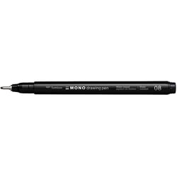 Lot de 4 feutres fins - TOMBOW - MONO drawing pen - Pointe métallique 0,60 mm - Noir