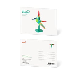 CARTE POSTALE COLIBRI BLEU
