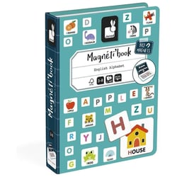 Jeu éducatif - Apprendre l'anglais - Dès 3 ans - Magneti'Book Alphabet - 142 pièces - Janod