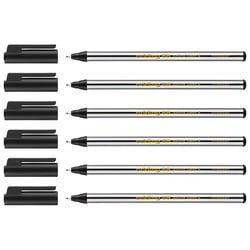 Lot de 6 feutres fins 0,6 mm - EDDING - Noir - Pointe ronde