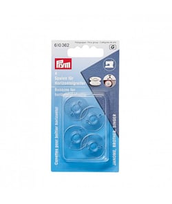 Canettes plastique 20,5mm X 4 pour machine à coudre - Prym Bleu