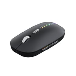 Souris Gaming Sans Fil Silencieuse 7 Boutons RGB Rechargeable Bluetooth Noir YONIS