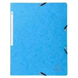 Chemise à élastique sans rabat carte lustrée 400gm2 - A4 - Turquoise - x 25 - Exacompta