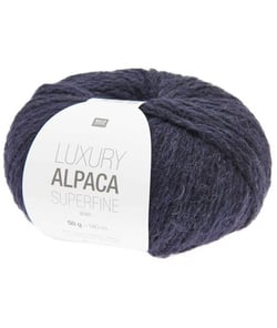 Fil de laine à tricoter LUXURY ALPACA Superfine Aran - Rico Design 24 Bleu marine