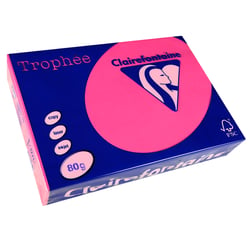 Ramette de 500 Feuilles de Papier 80g A4 210x297 mm Certifié FSC Rose fuchsia CLAIREFONTAINE