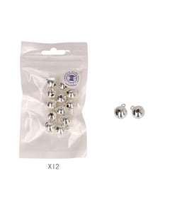 Grelots laiton 12 mm - sachet de 12 - coloris or ou argent argent