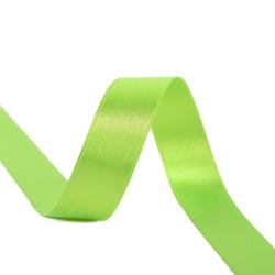 Bobine 40m ruban satin double face fabriqué en France beige vert
