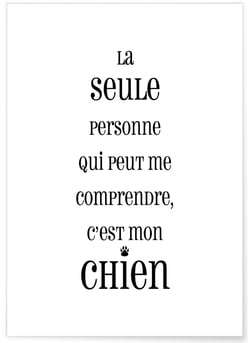 Affiche 'La seule personne qui peut me comprendre...' | A3 : 29,7x42cm