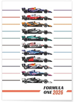 Affiche Ecuries Formule 1 2026 | A3 : 29,7x42cm