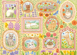 Puzzle 1000 pièces - Nobles Chats Parmi les Fleurs - Schmidt Spiele