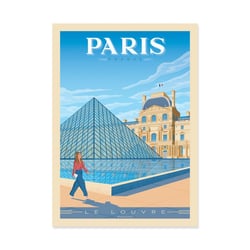 Affiche 30x40 cm - Paris Musée du Louvre - Olahoop Travel Posters